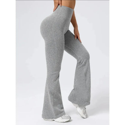 Women'S High-Waist Bell Bottom Pants Sporty Tight Fit Comfortable Elastic Design Ideal for Exercise and Daily Wear